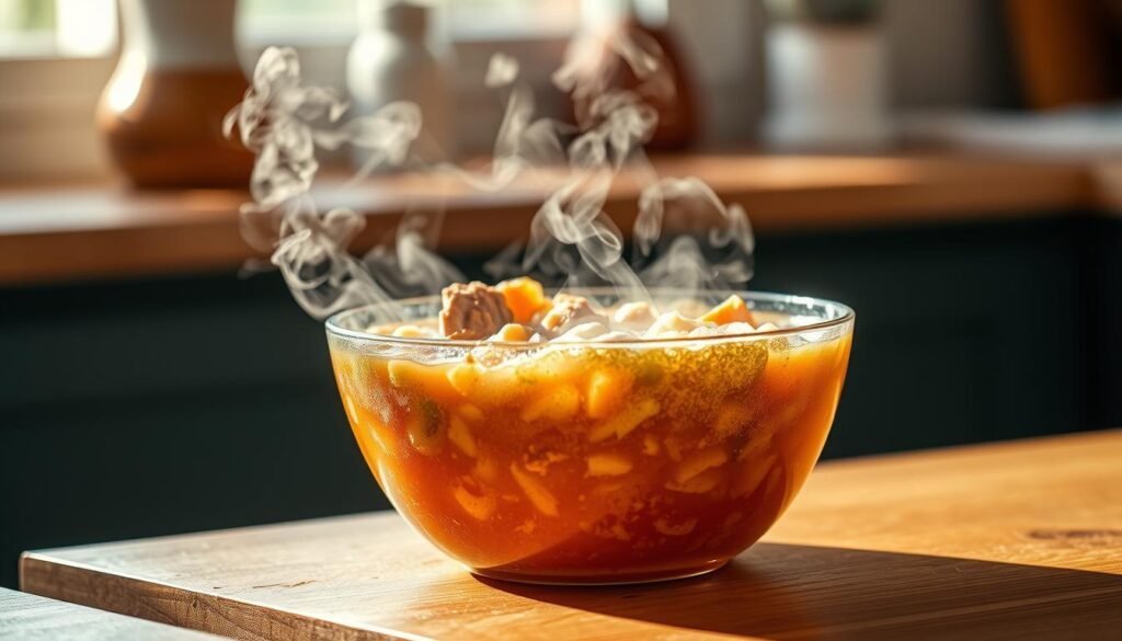 thawing frozen soup