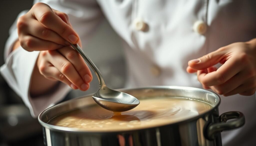 thinning soup techniques